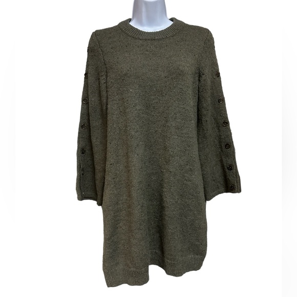 Madewell Donegal Button-Sleeve Sweater-Dress. Wool blend. - Picture 4 of 9